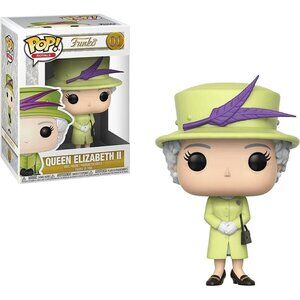 Funko Pop! Royals 01 Queen Elizabeth II Green Dress Vinyl Figure NIB